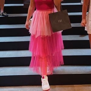 BEAUTIFUL pink layered tile skirt!